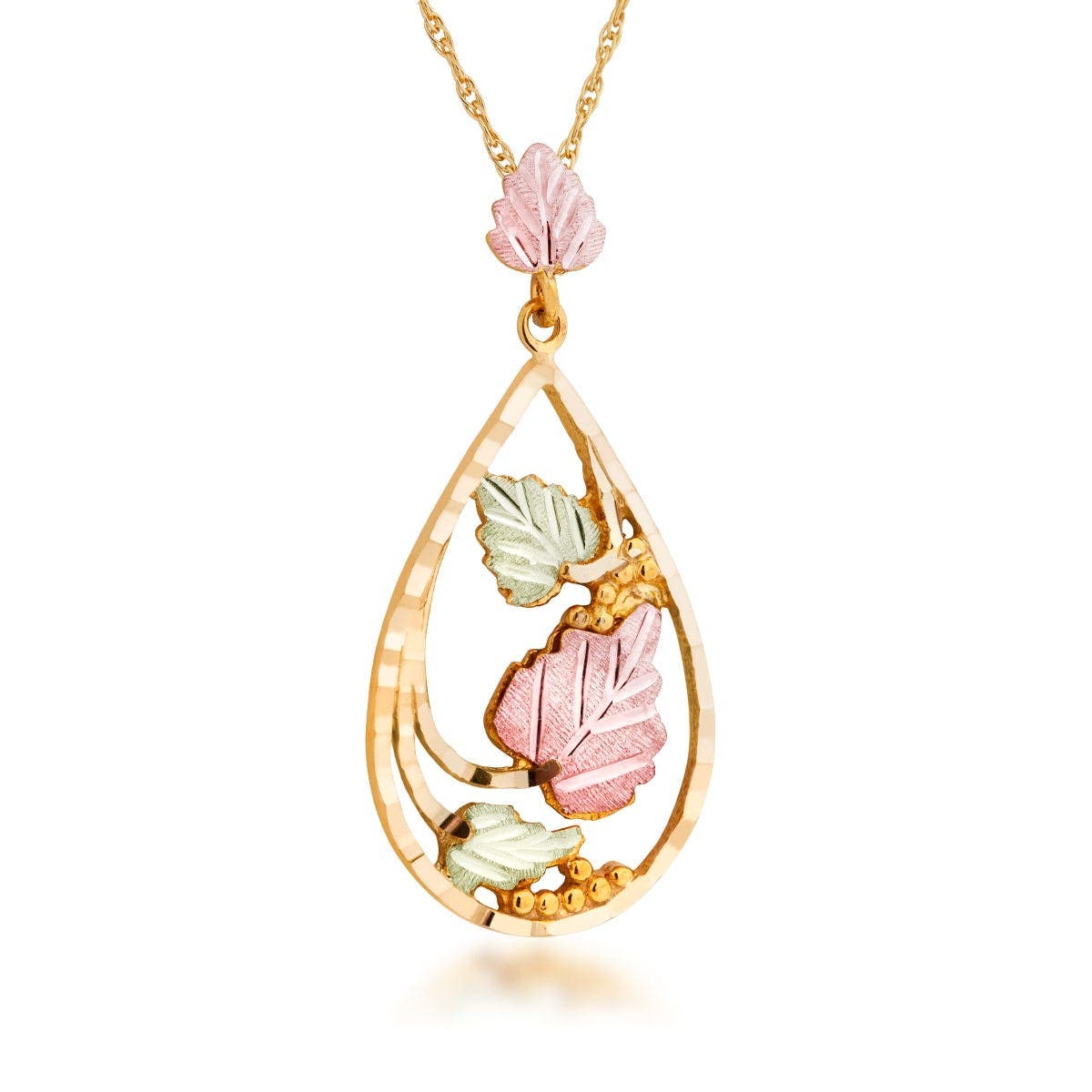 10K yellow gold dangle teardrop pendant by Mt. Rushmore Black Hills Gold