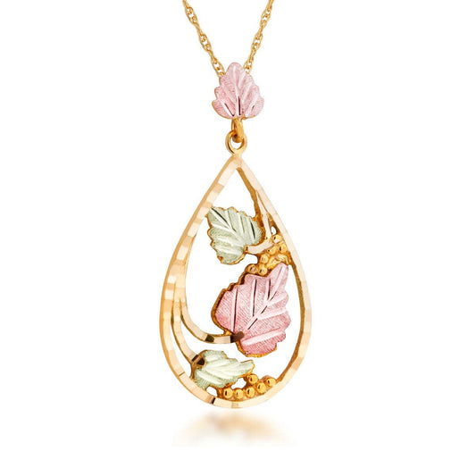 10K yellow gold dangle teardrop pendant by Mt. Rushmore Black Hills Gold