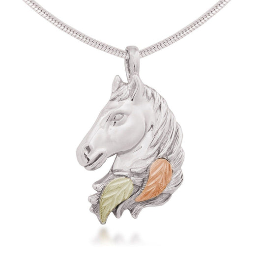 Sterling silver horse head pendant by Mt. Rushmore Black Hills Gold