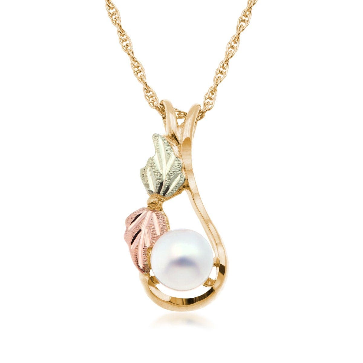 10K yellow gold cultured freshwater pearl teardrop pendant by Mt. Rushmore Black Hills Gold