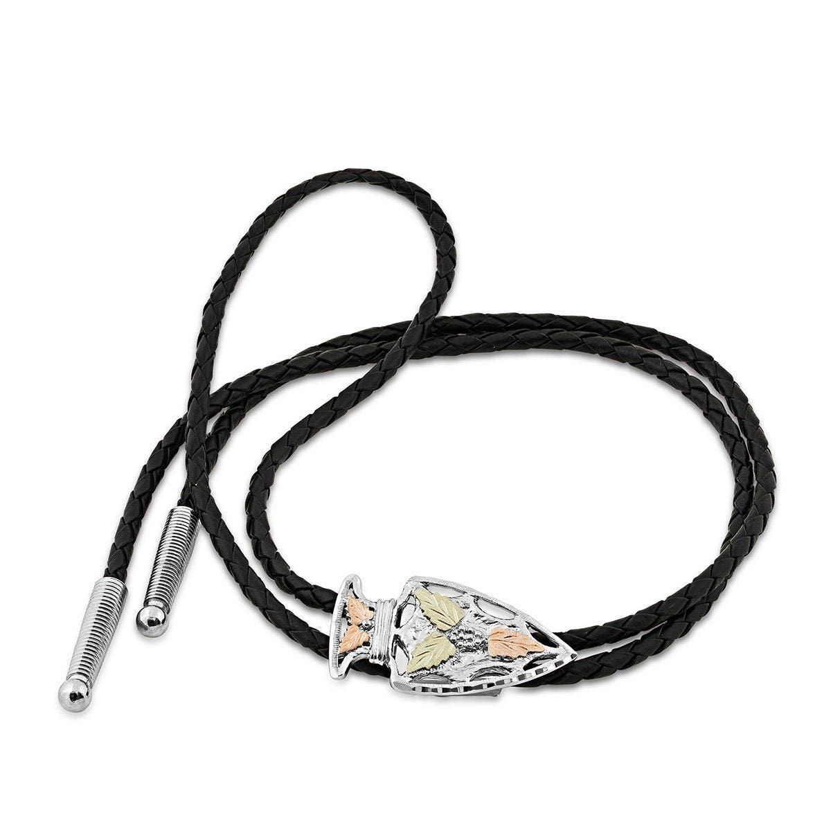 Sterling silver arrowhead bolo tie by Mt. Rushmore Black Hills Gold