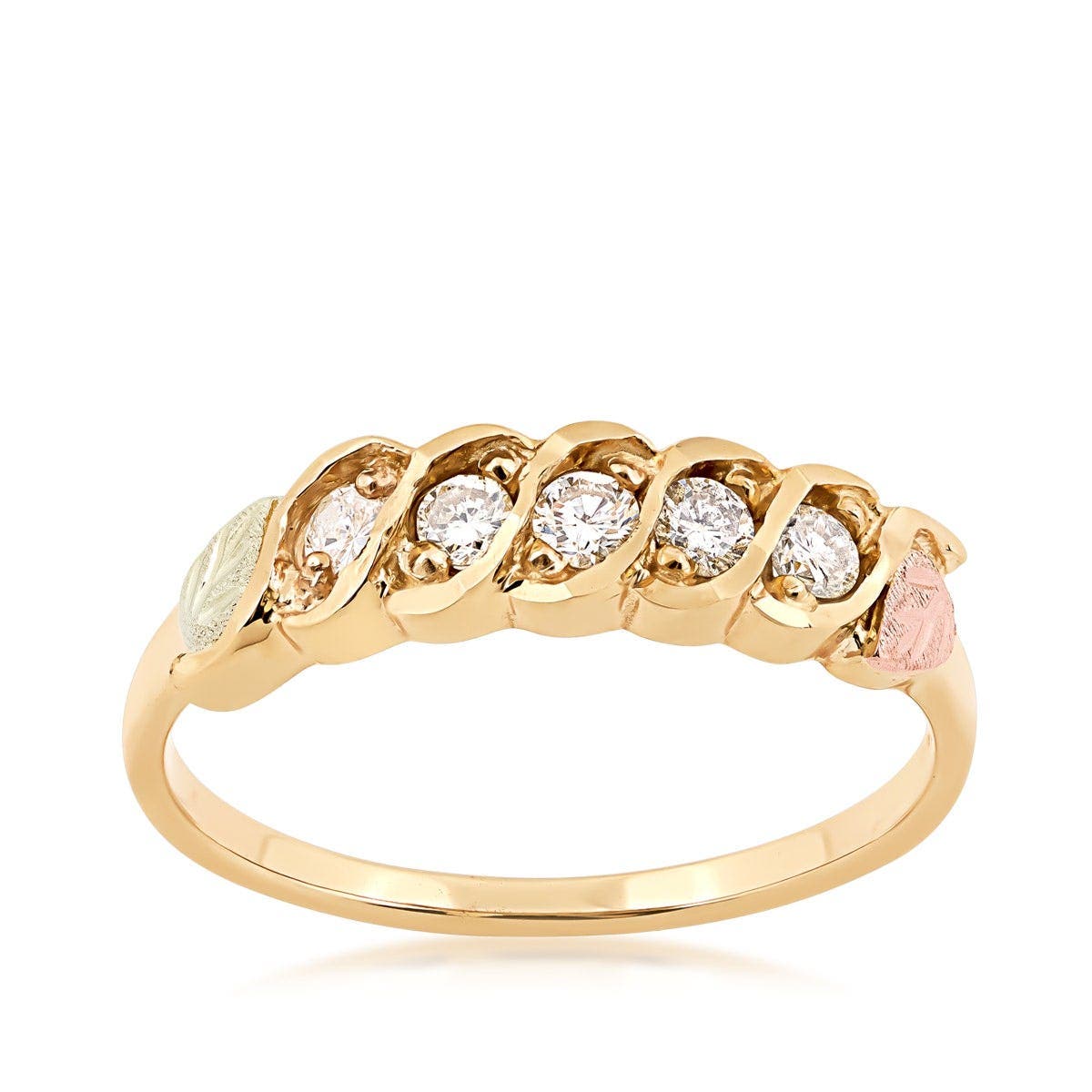 10K yellow gold 1/4 ct. tw. 5-stone diamond anniversary ring by Mt. Rushmore Black Hills Gold