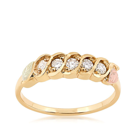 10K yellow gold 1/4 ct. tw. 5-stone diamond anniversary ring by Mt. Rushmore Black Hills Gold