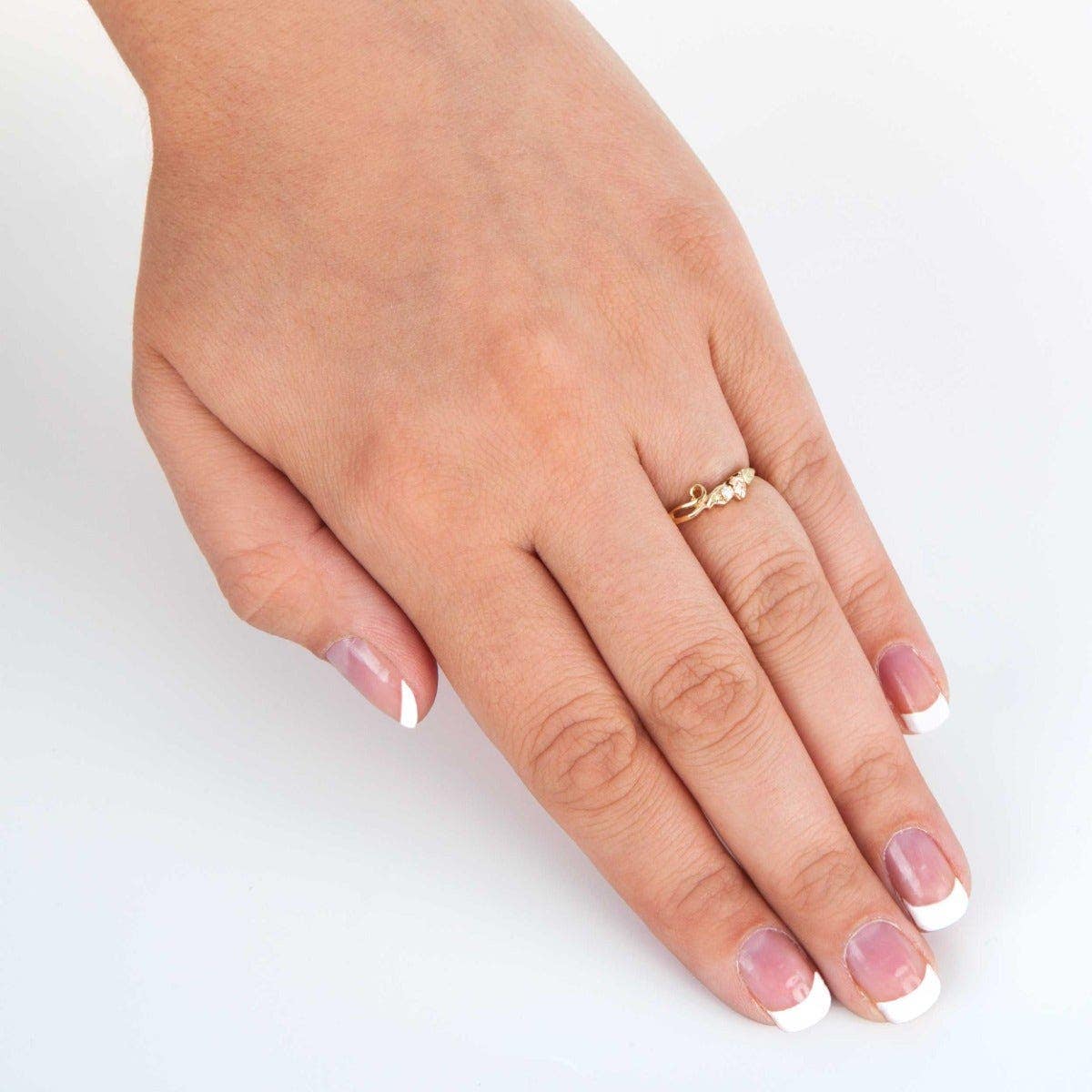 10K yellow gold diamond accent vine and leaf promise ring by Mt. Rushmore Black Hills Gold