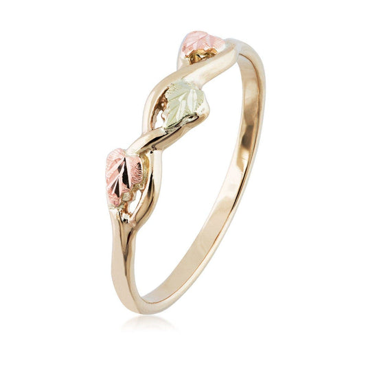 10K yellow gold three leaf braided ring by Mt. Rushmore Black Hills Gold