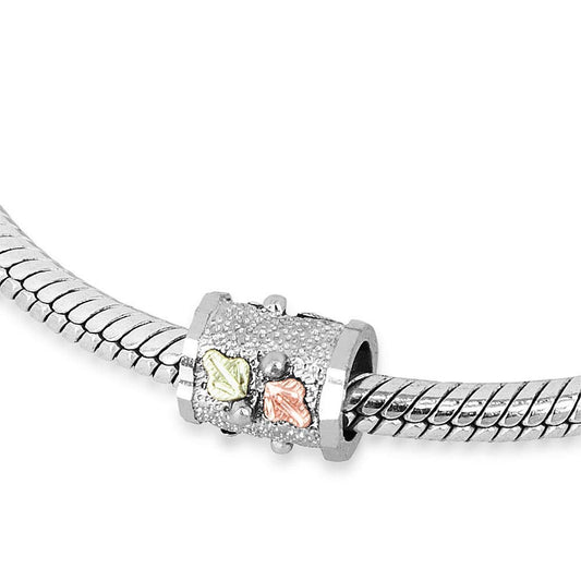 Sterling silver bead on 7" snake chain bracelet by Mt. Rushmore Black Hills Gold