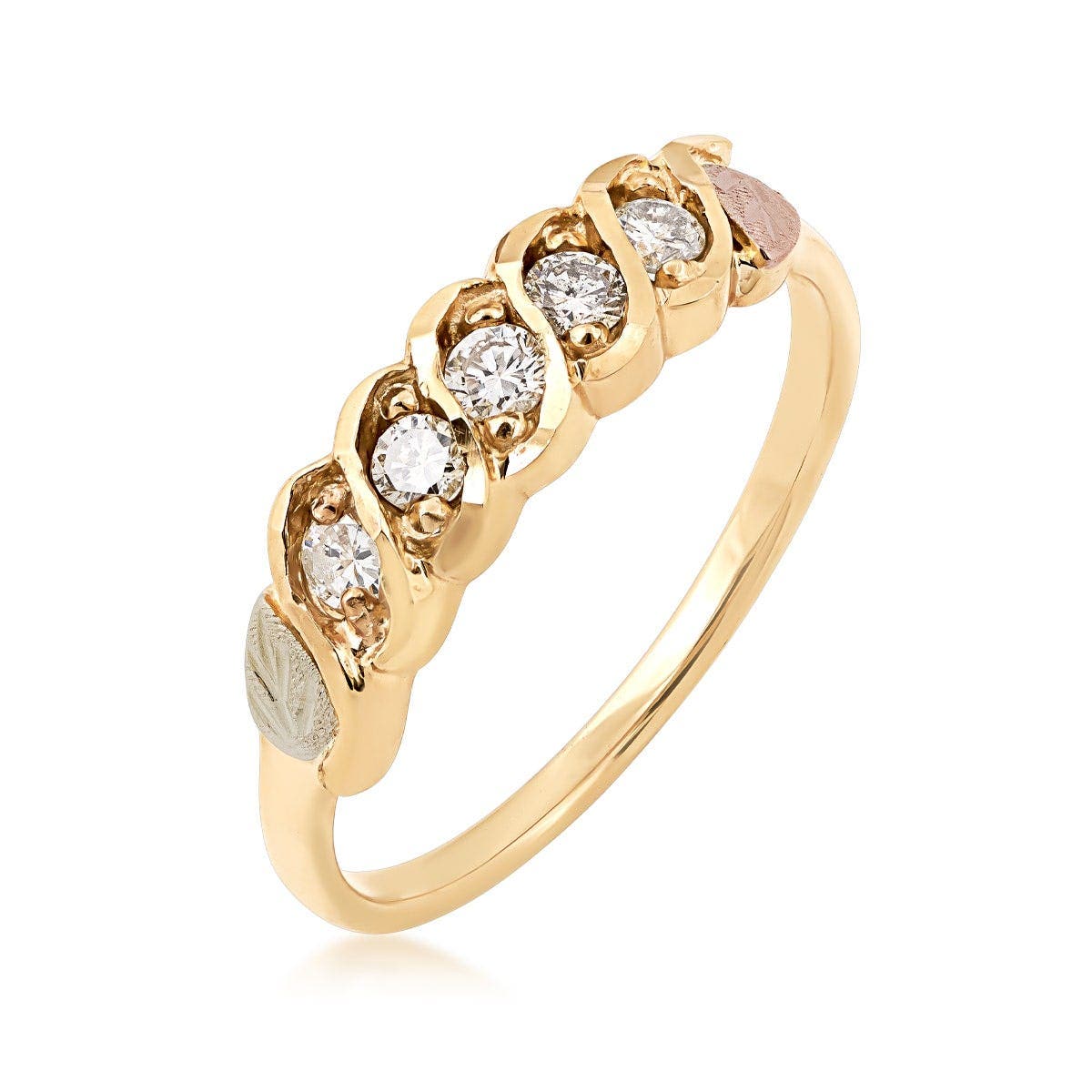 10K yellow gold 1/4 ct. tw. 5-stone diamond anniversary ring by Mt. Rushmore Black Hills Gold