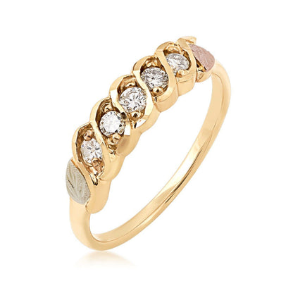 10K yellow gold 1/4 ct. tw. 5-stone diamond anniversary ring by Mt. Rushmore Black Hills Gold