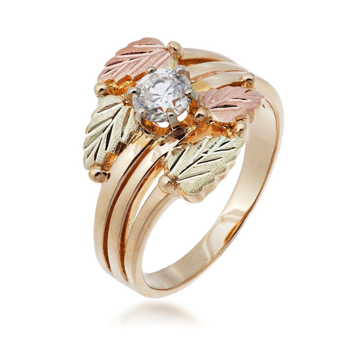 10K yellow gold 1/3 ct. tw. round brilliant diamond solitaire engagement ring by Mt. Rushmore Black Hills Gold