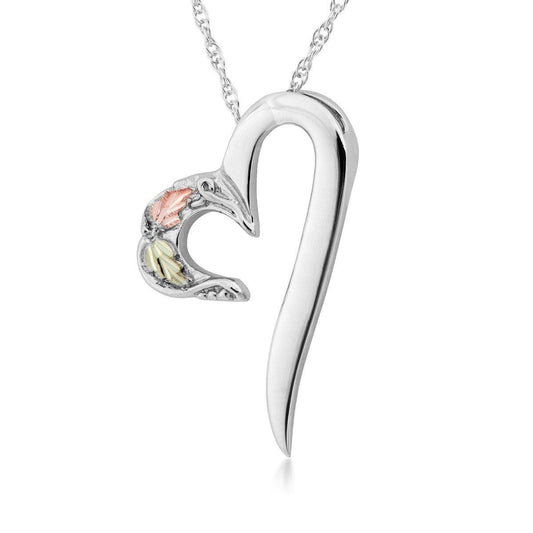 Sterling silver open heart pendant by Mt. Rushmore Black Hills Gold