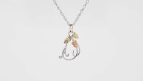 Sterling silver initial letter a and vine pendant by Mt. Rushmore Black Hills Gold, product video