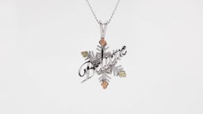 Sterling silver believe snowflake pendant by Mt. Rushmore Black Hills Gold, product video