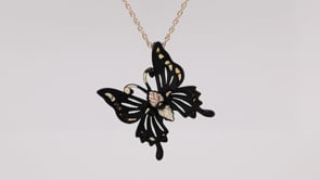 Black powder coated butterfly pendant by Mt. Rushmore Black Hills Gold, product video