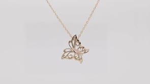10K yellow gold open milgrain butterfly pendant by Mt. Rushmore Black Hills Gold, product video