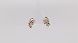 10K yellow gold double leaf and grape earrings by Mt. Rushmore Black Hills Gold, product video