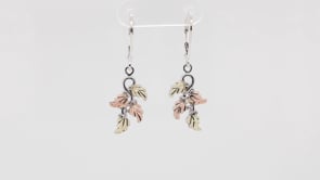 Sterling silver grapevine and leaf dangle earrings by Mt. Rushmore Black Hills Gold, product video