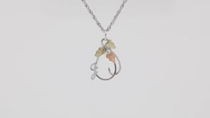 Sterling silver initial letter j and vine pendant by Mt. Rushmore Black Hills Gold, product video