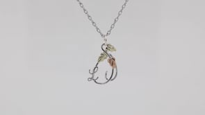 Sterling silver initial letter l and vine pendant by Mt. Rushmore Black Hills Gold, product video