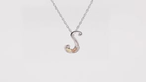 Sterling silver initial letter s pendant by Mt. Rushmore Black Hills Gold, product video