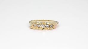 10K yellow gold 1/4 ct. tw. 5-stone diamond anniversary ring by Mt. Rushmore Black Hills Gold, product video